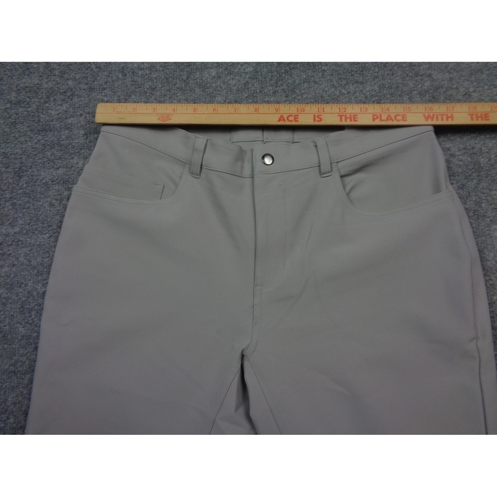 State & Liberty Tech Pants Mens 33x31 Light Grey 4 Way Stretch Nylon Performance - Picture 11 of 13